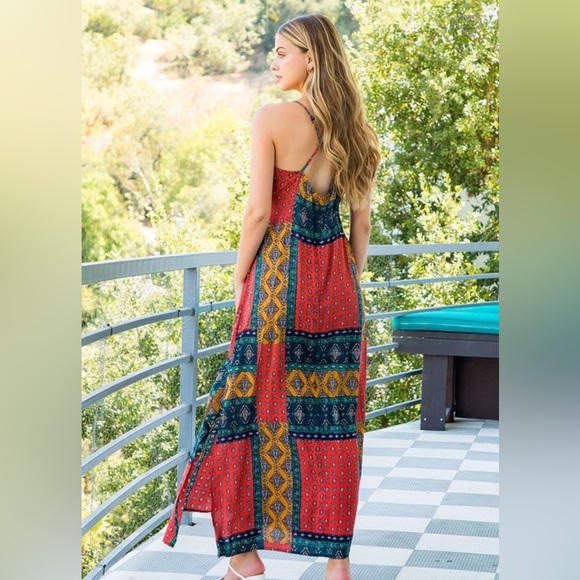 THML Anthropologie Patchwork Print Midi Maxi Dress - Picture 3 of 4